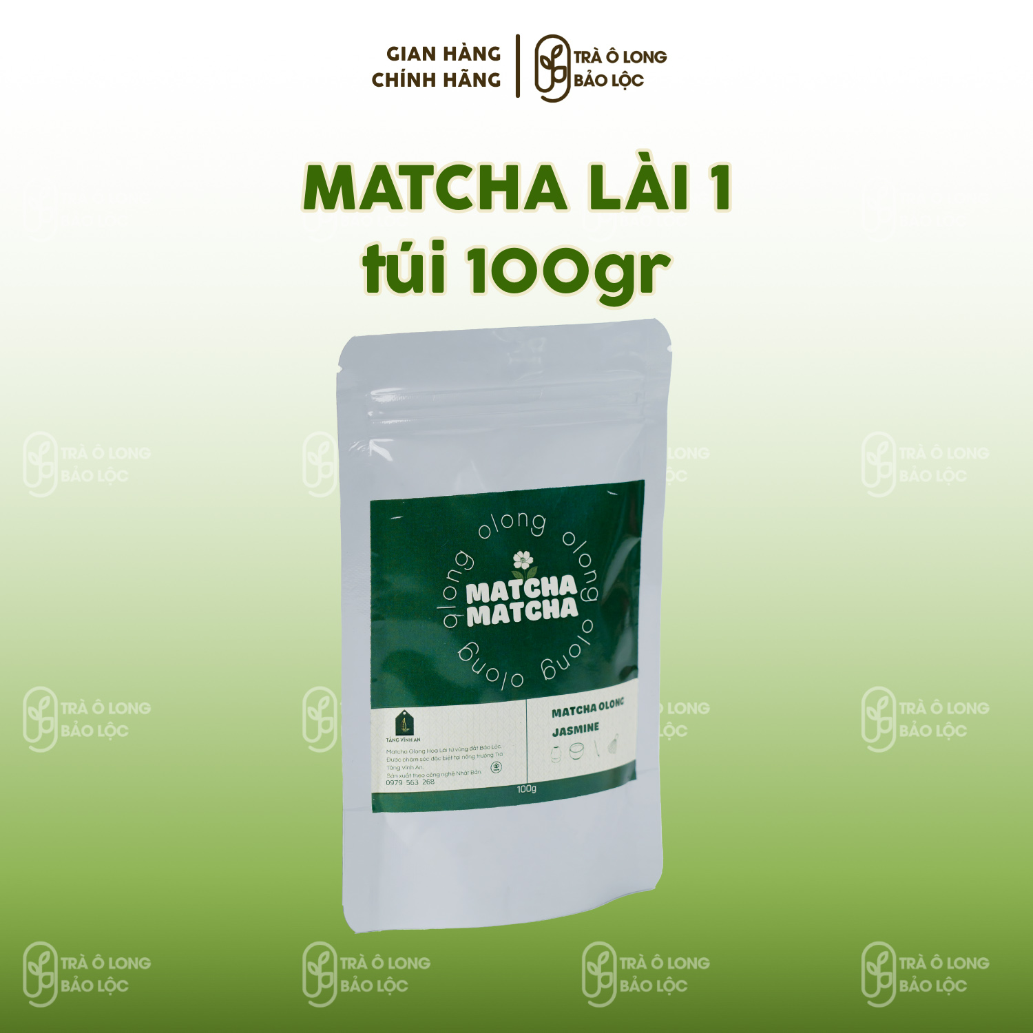 Matcha Olong Hoa Lài - Túi 100gr
